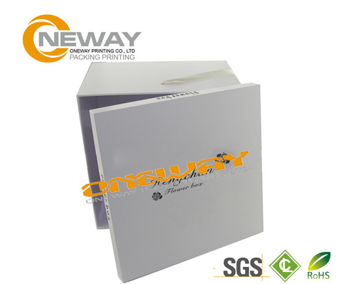 Tuck Top White Corrugated Flower Paper Box For New Year'S Gift
