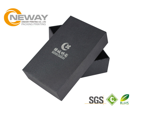 Black Collapsible Cardboard Boxes , Customized Size Gift Boxes With Logo