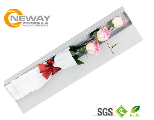 Luxury Custom Square White Flower Paper Box With Elegant Lid