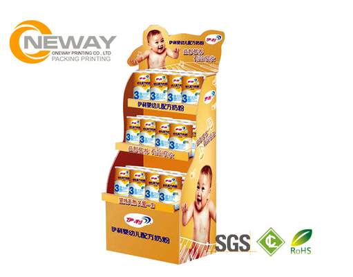 Custom Print Portable Cardboard Retail Displays For Baby Wipes