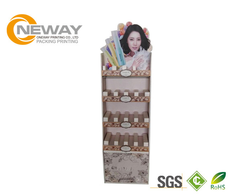 Custom Printed Food Cardboard Display Stands / Corrugated Floor Display