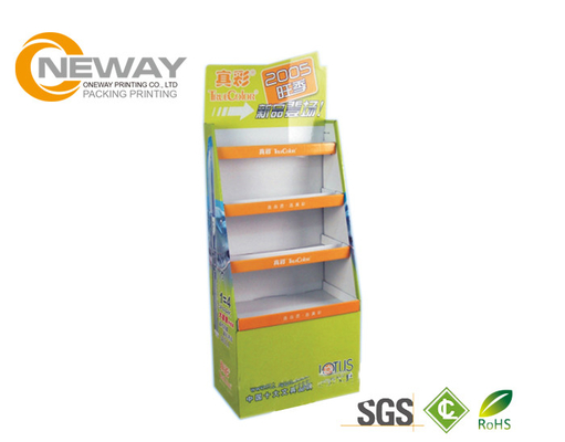 Custom Printed Food Cardboard Display Stands / Corrugated Floor Display