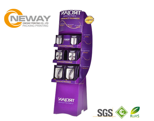 Ladder Shape Cardboard Floor Display Stand , cardboard display unit Candy advertisement