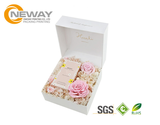 Flower Gift Box , Luxury Custom Square Gift Flower Paper boxes with Square Lids