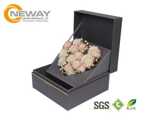 Flower Gift Box , Luxury Custom Square Gift Flower Paper boxes with Square Lids