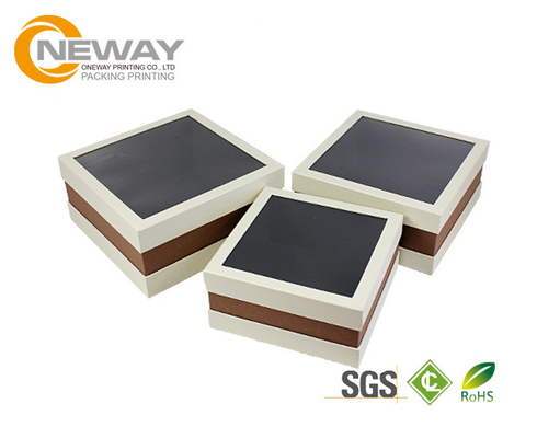 Flower Gift Box Off - White Splendid Retail Gift Flower Paper Box With Clear Window