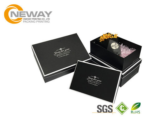 Flower Gift Box Hand Mand Popular Rectangle Flower Paper Box With Black Hat Shape